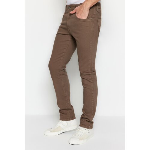 Trendyol Pants - Brown - Straight Cene