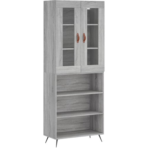 Maison Chic Visoka Komoda - Predalnik siva sonoma 69,5x34x180 cm inženirski les, (21719886) Slike