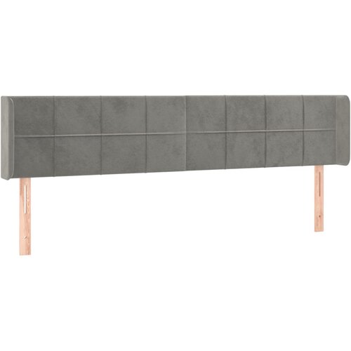 Maison Chic vzglavna omarica - nočna omarica - posteljna omarica z ušesi svetlo sivo 203x16x78/88 cm žamet, (21713030) Cene