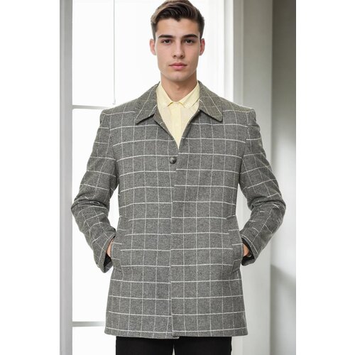 Dewberry PLT9206 MEN&amp;#039;S COAT-STRAIGHT GREY Slike