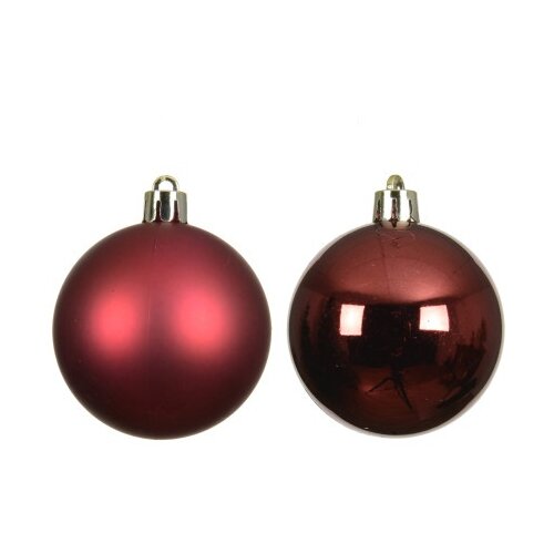  Novogodišnja dekoracija - hanging bauble set mix 12pcs 6cm 021833 - oxblood - kmg ( 044429 ) Cene