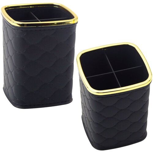  Organizator za četkice sa 4 pretinca 12 x 9.5cm - zlatno/crni Cijene