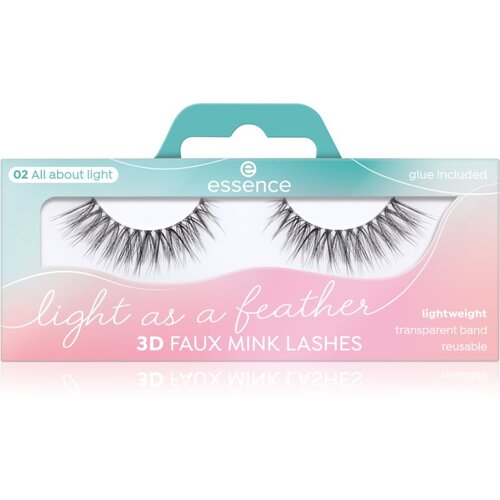 Essence Light as a feather 3D faux mink umetne trepalnice 02 All about light 2 kos Cene