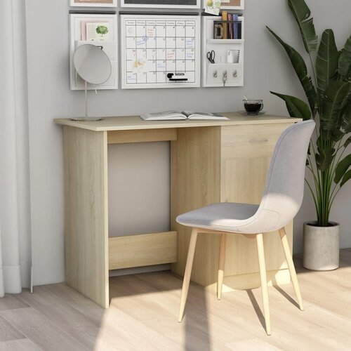 VidaXL Radni stol boja hrasta sonome 100 x 50 x 76 cm od iverice Slike
