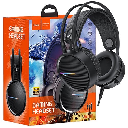 Hoco Slušalice sa mikrofonom, gaming, dužina kabela 2.4 met, crna - W100 Touring Cijene