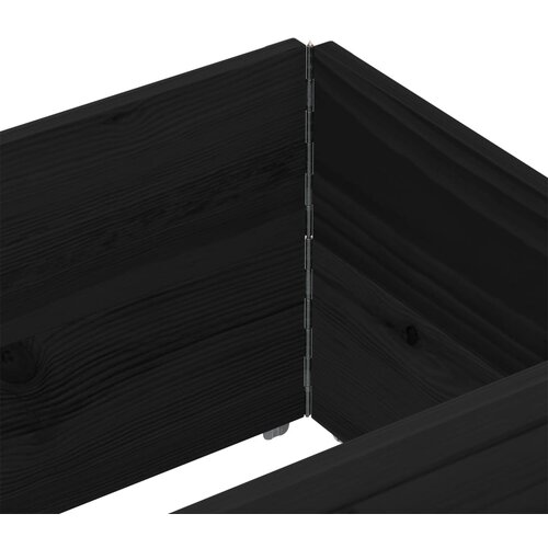  Okviri za palete 2 kom crni 150x50 cm od masivne borovine Slike