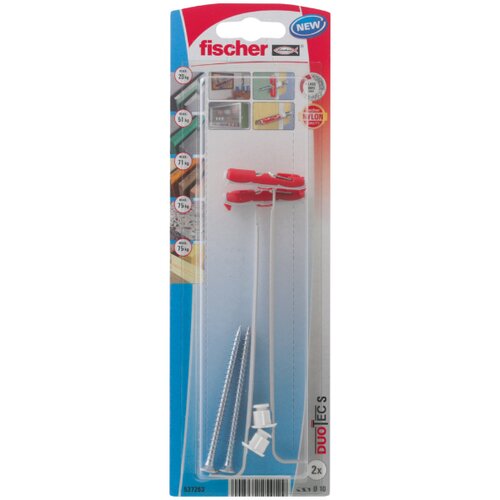 Fischer Duotec Nagibni moznik 10 S (Premer zidnega vložka: 10 mm, Dolžina zidnega vložka: 40 mm, Primerno za: Plošče iz mavčnega kartona, 2 kos, Z vijaki/kavlji) Cene