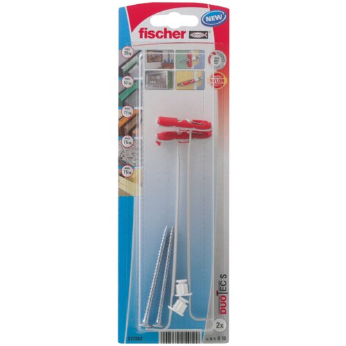 Fischer duotec Preklopna tipla (Promjer tiple: 10 mm, Duljina tiple: 40 mm, Prikladno za: Gips-kartonske ploče, 2 Kom., S vijcima/kukama) Slike