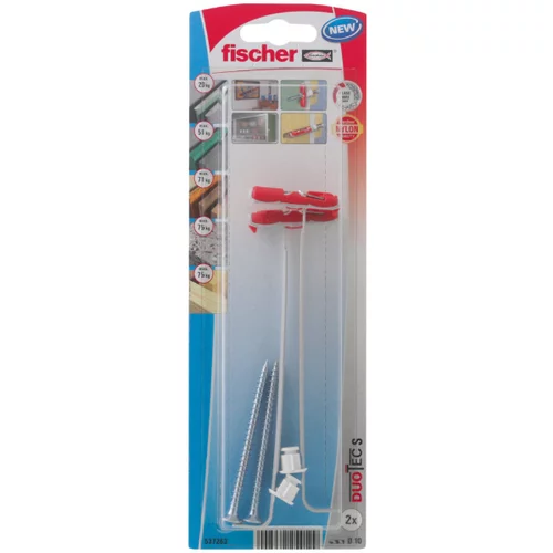Fischer duotec Preklopna tipla (Promjer tiple: 10 mm, Duljina tiple: 40 mm, Prikladno za: Gips-kartonske ploče, 2 Kom., S vijcima/kukama)