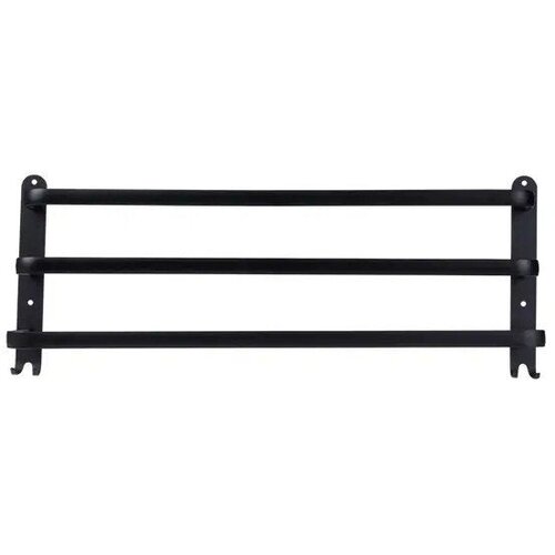 Vilde zidni držač za ručnike 60 cm, 3 prečke + 4 kukice, aluminij &ndash; crni Cijene