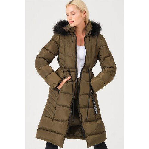 Dewberry Z6758 LADY COAT-KHAKI Slike