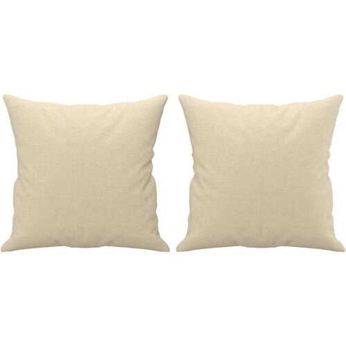  2-dijelni set sofa s jastucima krem od tkanine Slike