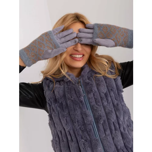 Fashion Hunters Grey touch gloves with coating