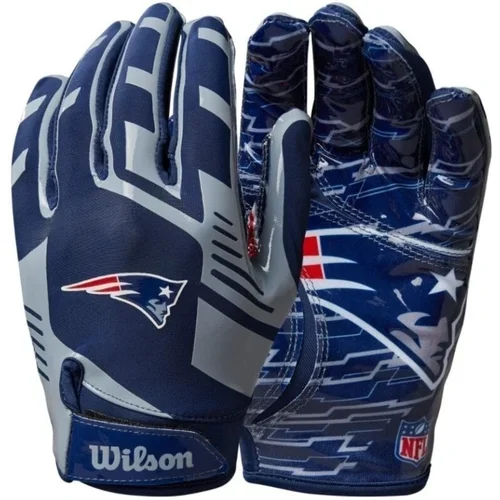 Wilson Youth NFL Stretch Fit Receivers Gloves New England Patriots