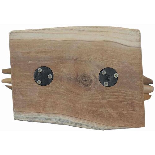 VidaXL Božićna zvijezda Smeđa 30 x 5 x 45 cm Čvrsto teak drvo Slike
