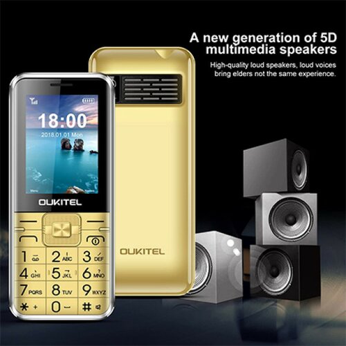 Oukitel 2G GSM Feature mobilni telefon 2.4'' TFT/1700mAh/32MB/DualSIM/Gold Slike