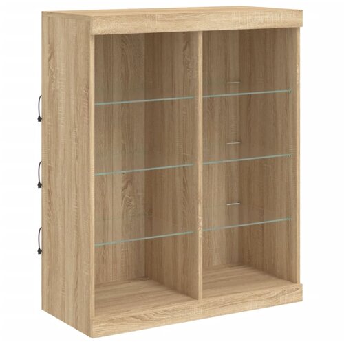  Komoda s LED svjetlima boja hrasta sonome 202x37x100 cm Slike