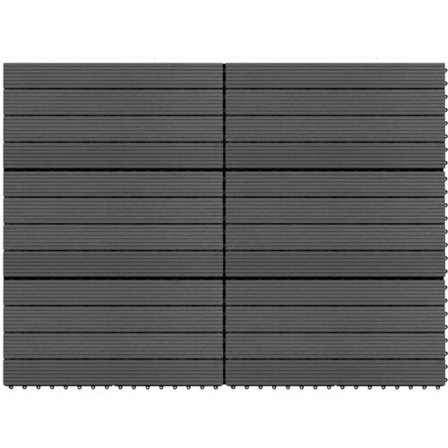 vidaXL Talne plošče 6 kosov WPC 60x30 cm 1,08 m² črne Cene