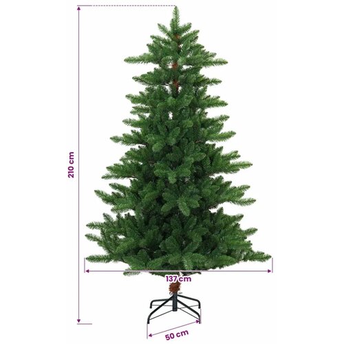  Umjetno božićno drvce 210 cm PVC i metal Zelena - 210 cm Slike