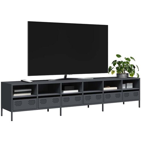 vidaXL TV ormarić antracit 202x39x43,5 cm hladno valjani čelik Cijene
