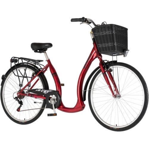 Visitor Bicikl city vintage 28" alu 18" v-brake 6 brzina 167-192cm (l/xl) crveni Cene