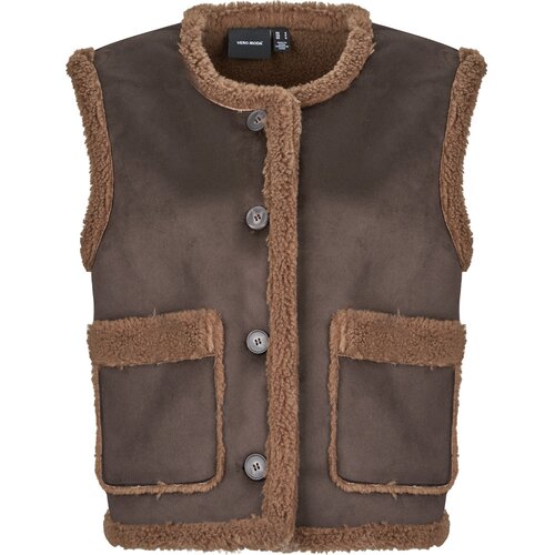 Vero Moda Telovniki &amp;amp; Jope VMLINA SHORT TEDDY Kostanjeva Slike