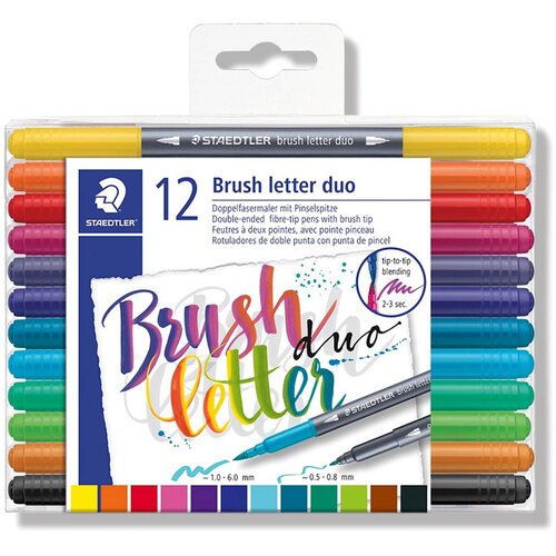 Staedtler Flomaster Brush Letter Duo, obojestranski, 12 kosov Cene