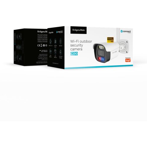  Kruger&amp;amp;Matz connect C190 vanjska WiFi kamera, 2K, Tuya, Smart Life, ONVIF Slike