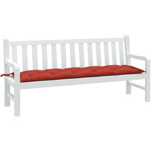 VidaXL Jastuci za vrtnu klupu pro&amp;scaron;arano crvena 180x50x7 cm tkanina Slike