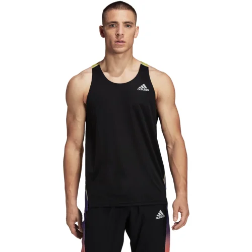 Adidas Men's Tank Top Own The Run Colorblock Black