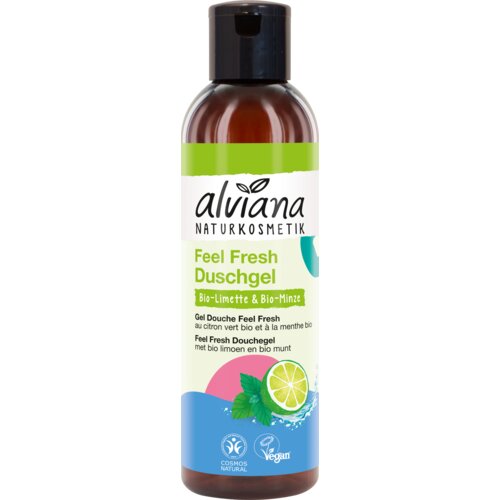 Alviana Naturkosmetik Feel Fresh gel za tu&amp;scaron;iranje s bio-limetom - 250 ml Slike