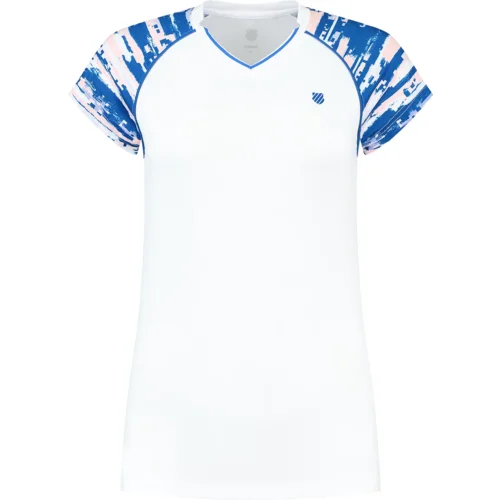 K-Swiss Dámské tričko Hypercourt Cap Sleeve 2 White M