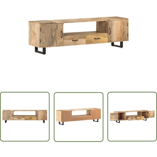 The Living Store TV omarica 160x30x45 cm trden mangov les - TV Omarica, (21738393) Slike