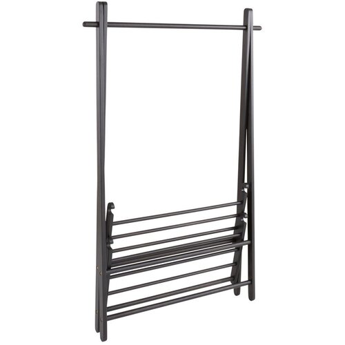 Jotex Črno stojalo za oblačila iz masivnega bora 100x150x41 cm Cole &amp;ndash; Slike