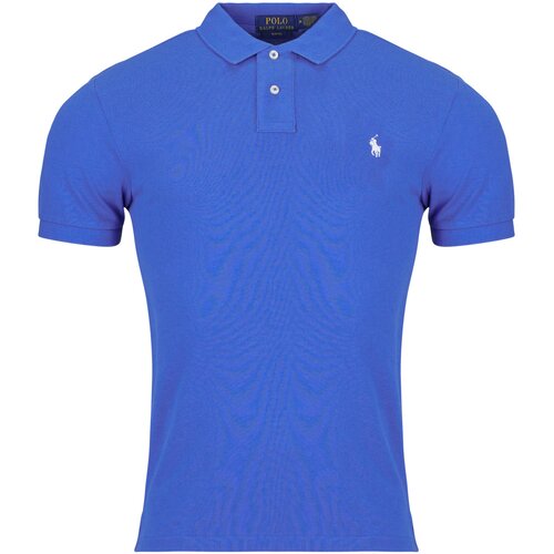 Polo Ralph Lauren Polo majice kratki rokavi POLO AJUSTE SLIM FIT EN COTON BASIC MESH Modra Slike