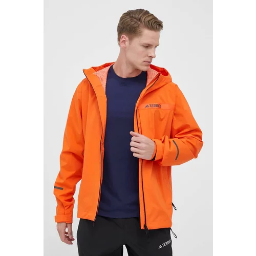 adidas Terrex Kišna jakna Multi Rain.RDY za muškarce, boja: narančasta, za prijelazno razdoblje