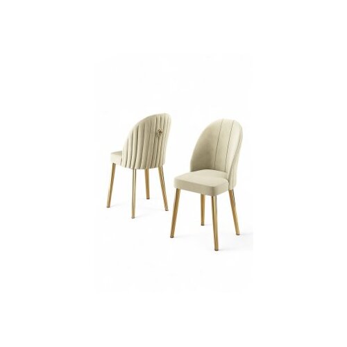 Hanah home Mara set stolica, 44x90x42 cm, 2 dijela, zlatno-krem boja Cene