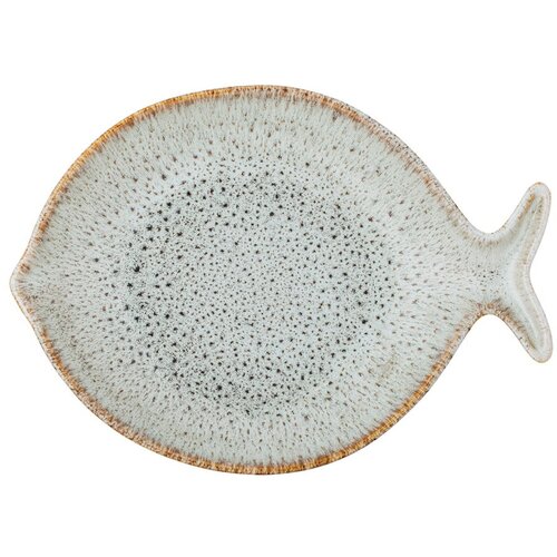 Bloomingville plavi/bež tanjur za serviranje od kamenine fleur – Cijene