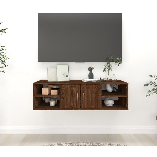 VidaXL Zidna polica boja hrasta 102 x 30 x 29 cm od konstruiranog drva Slike