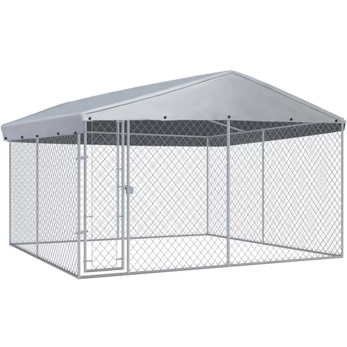  vanjski kavez za pse s krovom 382x382x225 cm