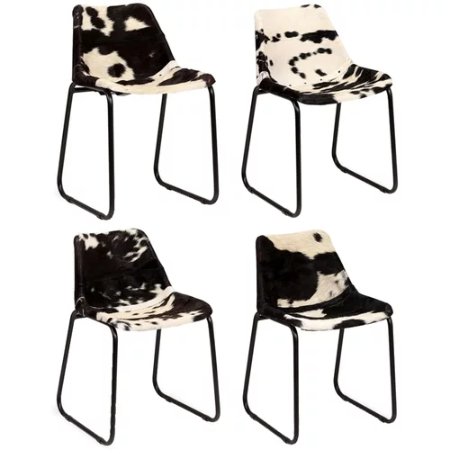  blagovaonske stolice od prave kozje kože 4 kom