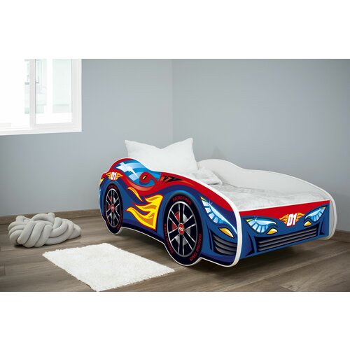 Racing Car dečiji krevet 140x70cm (trkački auto) red blue Slike