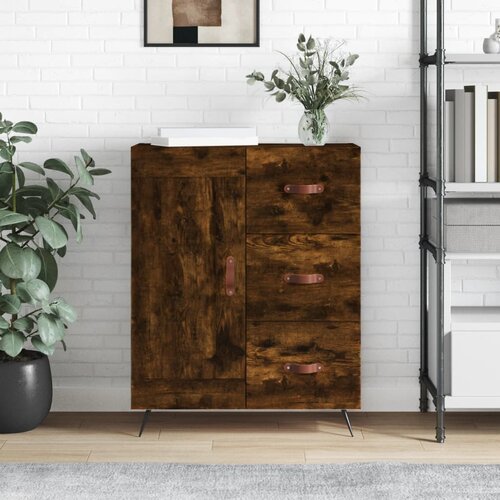 VidaXL Komoda boja dimljenog hrasta 69 5x34x90 cm konstruirano drvo Slike