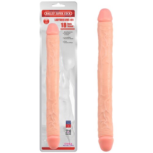  Ladybro Love Dupli dildo, Boja kože, 46 cm Cene