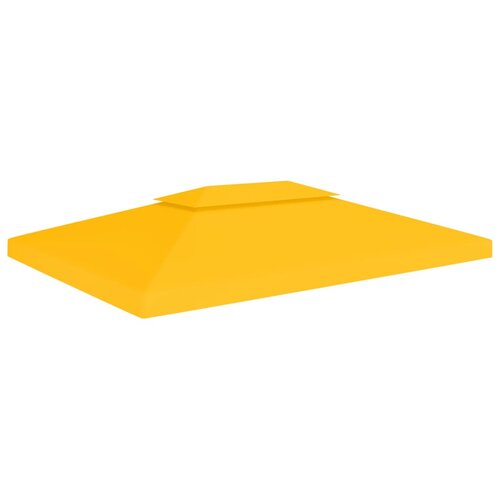 vidaXL Streha za paviljon 2-delna 310 g/m² 4x3 m rumena Cene