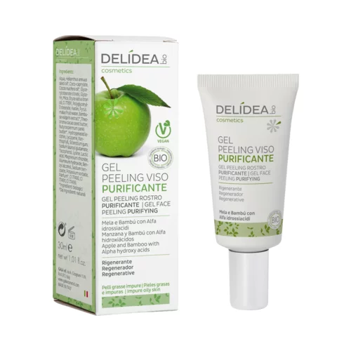 Delidea Apple & Bamboo čistilni piling gel za obraz