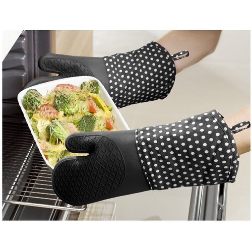 Wenko Komplet 2 črnih zaščitnih silikonskih rokavic za peko Oven Cene