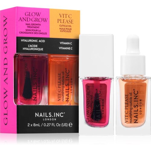Nails Inc. Glow and Grow & Vit C Please set lakov za nohte (s hranilnim učinkom) Cene