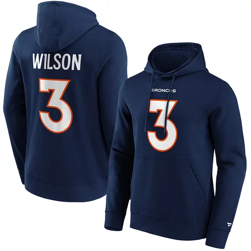 RUSSELL Wilson 3 Denver Broncos Graphic pulover s kapuco