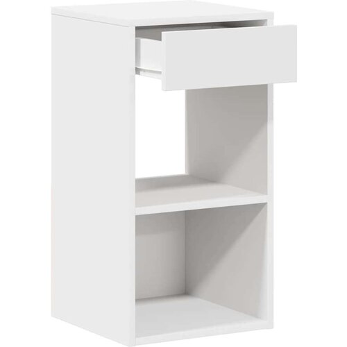 VidaXL Nočne omarice s predalom 2 kosa bela 35x34x66,5 cm Slike